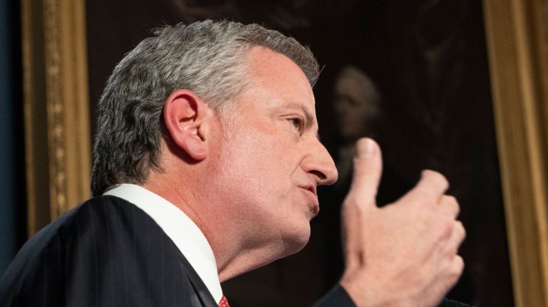 Mayor Bill de Blasio says he'll announce his presidential decision in "the month of May."
