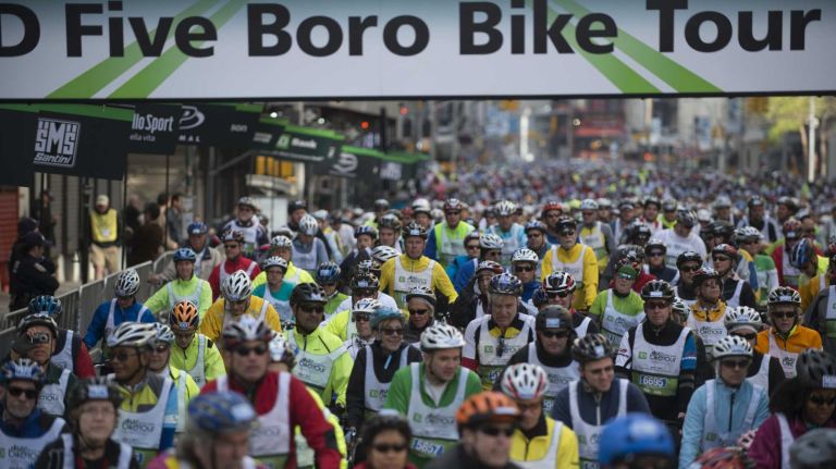 The TD Five Boro Bike Tour will close several streets in Manhattan, Brooklyn, Queens, Staten Island and the Bronx on Sunday.