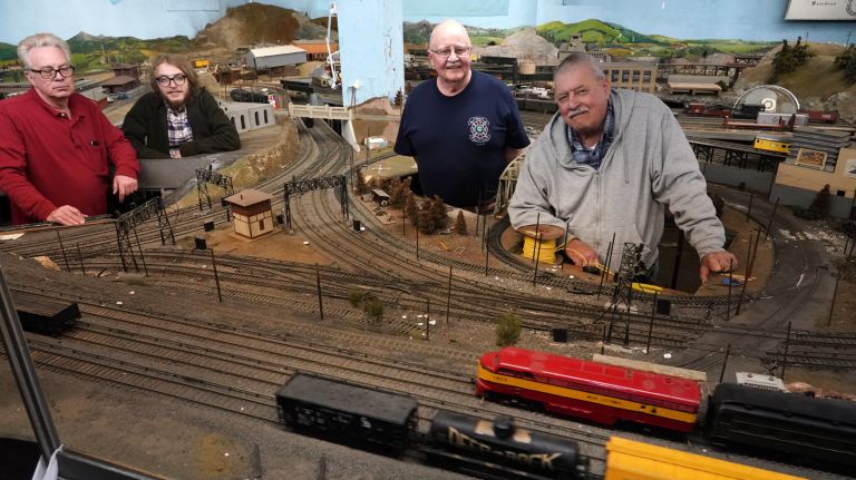 From left: Arthur Stensholt, 65, Giovanni Rescigno, 20, Hank Angermann, 74, and club president Adam Wanio, 70, are the club's remaining four members.