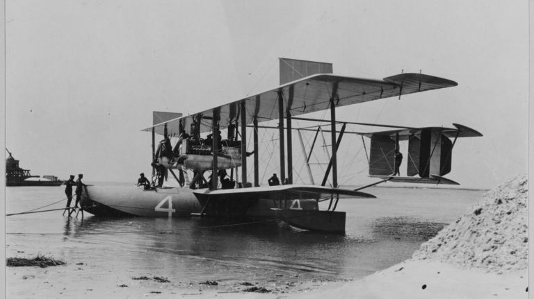 First transatlantic flight remembered 100 years after departing Rockaways, Queens 3 On May 8, 1919, three of the four NCs took off for Europe. The NC-2 seaplane, damaged in test flights, was used for spare parts, and the NC-1 and NC-3 were plagued by radio and navigation problems from the start. Neither finished their flight.