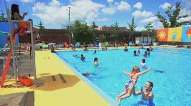 This medium-sized pool (at 75 feet long) is beloved for its cool and clean water and space for kids in an adjacent wading pool. It was also upgraded in 2018 as part of the NYC Parks Cool Pools initiative. (Third Avenue and Nevins Street)