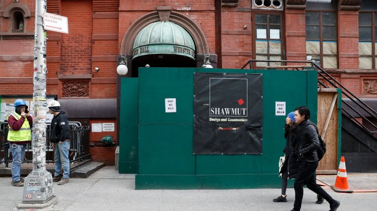 Webster Hall, as pictured on Thursday, Jan. 10, while under&nbsp;construction.