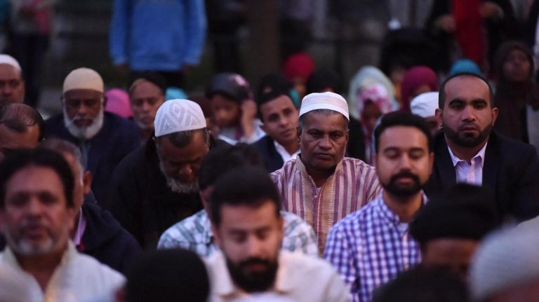 'Iftar in the City' celebrates Ramadan in the Bronx 21 The city hosted the 4th annual ÒIftar in the CityÓ on St. Raymond Avenue in the Bronx . The event had nearly a thousand community members of all faiths to celebrate Ramadan with a fast-breaking meal at sundown. The final prayer at sundown is recited at the leadership of Imam Nedzad Avovic of the Islamic Center of the Bronx.
