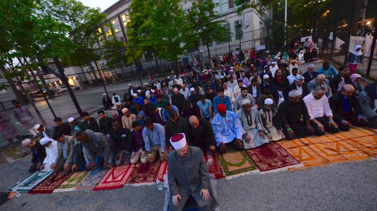 'Iftar in the City' celebrates Ramadan in the Bronx 23 The city hosted the 4th annual ÒIftar in the CityÓ on St. Raymond Avenue in the Bronx . The event had nearly a thousand community members of all faiths to celebrate Ramadan with a fast-breaking meal at sundown. The final prayer at sundown is recited at the leadership of Imam Nedzad Avovic of the Islamic Center of the Bronx.
