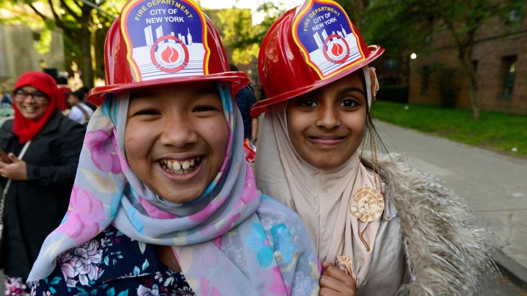 'Iftar in the City' celebrates Ramadan in the Bronx 39 The city hosted the 4th annual ÒIftar in the CityÓ on St. Raymond Avenue in the Bronx . The event had nearly a thousand community members of all faiths to celebrate Ramadan with a fast-breaking meal at sundown. Rahnuma Noorajn and Ibna Soha, both 9, are the first Muslim FDNY firefighters, or may be they will be.