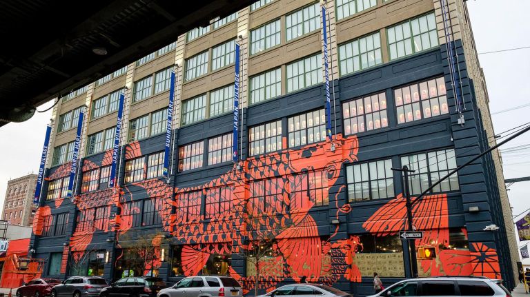 When you get to Industry City, you'll know exactly where to go thanks to the koi fish.