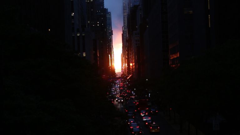 Manhattanhenge: See stunning NYC sunset photos 13 Manhattanhenge is seen from Tudor City Place and 42nd Street on May 30, 2018.