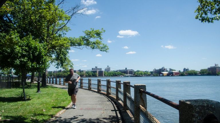 Roosevelt Island has unparalleled views of Manhattan across the East River. Whether you take a jog or a leisurely walk, don't miss it. Turn south after you visit the visitor's center kiosk and head toward the water, where beautiful cherry trees line the esplanade. In the spring, their blooms attract thousands of people (and their cameras). 