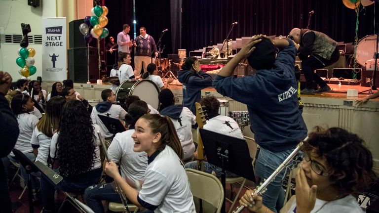 Students at Pelham Prep in the Bronx were surprised by StubHub and The Mr. Holland's Opus Foundation with $88,000 in instruments and a private performance by lovelytheband on Thursday.&nbsp;