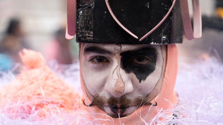 Easter parade in NYC: Pictures of the 2019 celebration in midtown 29 In a sea of pink tinsel, a mustachioed man emerges.