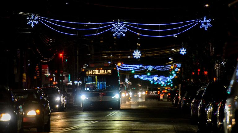 Coney Island's Mermaid Avenue sparkles with holiday lights this year 3 Each block of Mermaid Avenue, from Stillwell Avenue to West 33rd Street, has a single LED snowflake.