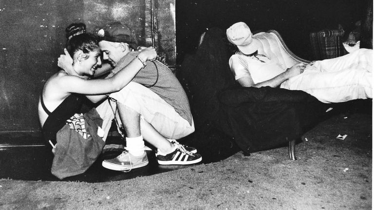 Rare images of NYC nightclubs from the 1980s and '90s, including the Limelight and Roxy 60 While Liberty, left, and Popi cuddle, Diego snoozes on the couch around 5 a.m. at Club Shelter on Aug. 4, 1992. The club was formerly located at 157 Hudson St., Manhattan.