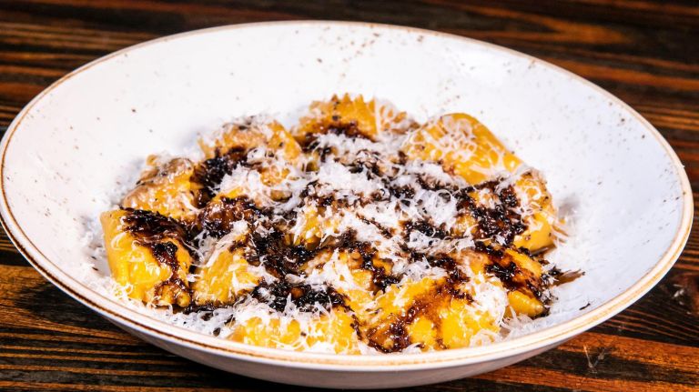 Before the L train shutdown, get to know these restaurants and bars 9 Agnolotti pasta at at Ammazzacaffé inclues ricotta, black truffle, pesto and aged balsamic vinegar.