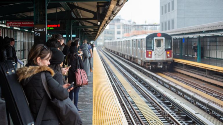 The Court Square No. 7 train station, seen here on Tuesday, is expected to become more congested once Amazon opens its new headquarters in Long Island City. &nbsp;