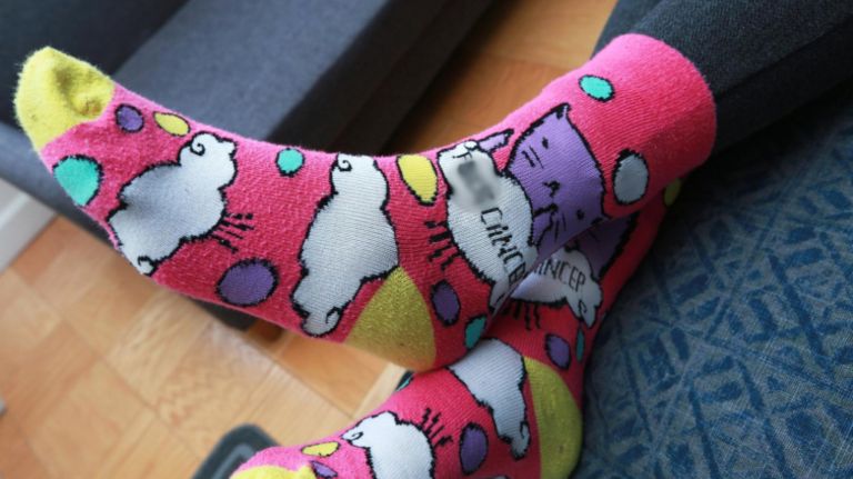 'Top Chef' Fatima Ali declared 'cancer-free' after battle with Ewing's sarcoma 14 Ali's fans have sent her many gifts, including these socks.
