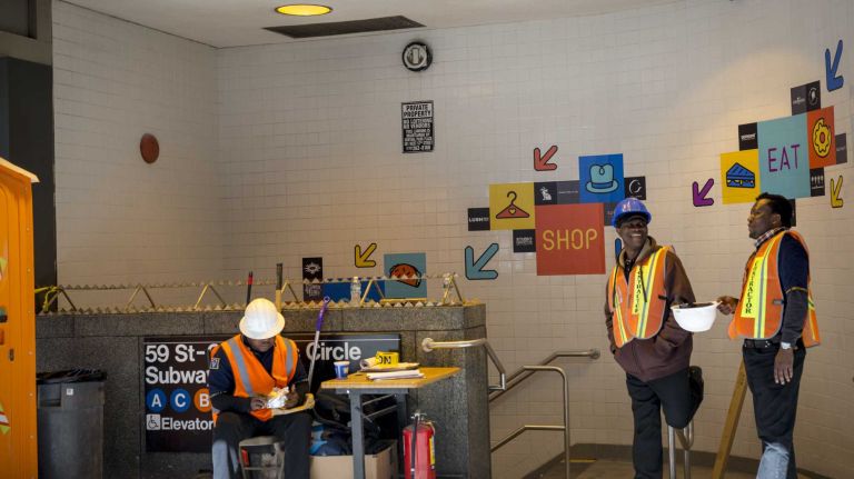 TurnStyle Columbus Circle: Food hall and retail shops open in subway station 13 There are seven entrances from the street and into the two and a half-block long subterranean shopping and eating development.