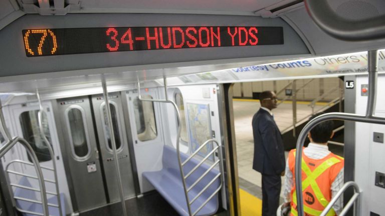34th Street-Hudson Yards No. 7 subway station 31 Crew members prepare the 34th Street-Hudson Yards No. 7 station in Manhattan as service begins on Sunday, Sept. 13, 2015.