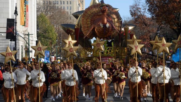 The start of the 92nd Macy's Thanksgiving Day Parade in Manhattan on Thursday.