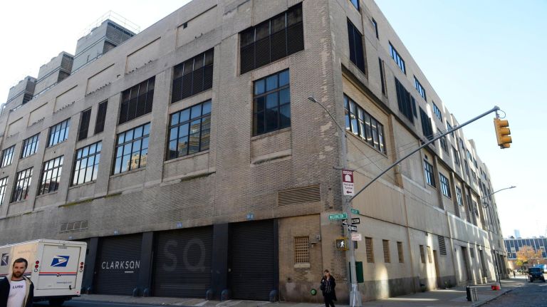 The St. John's Terminal building spans two city blocks in the Hudson Square neighborhood of Manhattan.