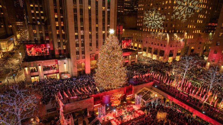 Rockefeller Center Christmas Tree Lighting in NYC on Nov. 28, 2018.