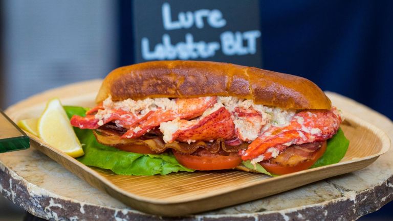 Lobster BLT, from Lure, is shown during a the food tasting preview.