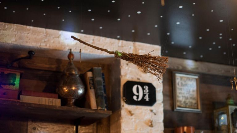 From hanging broomsticks to a "9 3/4" sign on the wall, it's all about the details at Steamy Hallows.