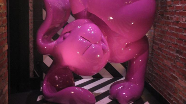 Rockwell Group's "Icy Grape" breakdancing rabbit is a popular photo for people to take at Vandal.