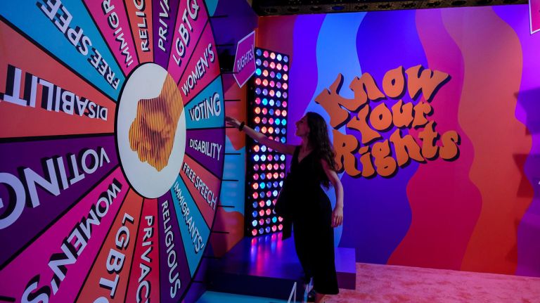 Inside Refinery29's 29Rooms: A whimsical haven for your imagination 16 Spin the wheel and learn about your rights inside this game-show room by the ACLU.