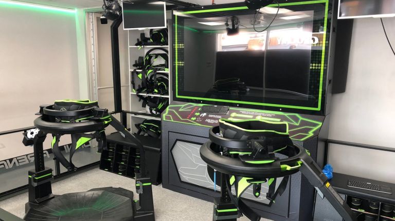 New Dimension Virtual Reality Gaming Club at 228 Bushwick Ave. is an arcade unlike any you've likely seen before. The Viruix Omni Arena is one of the premiere virtual reality experiences you can have. With goggles on and gun-style controllers in hand, you'll stand in a protected circle that allows you to run in place in all directions, guiding your virtual character with your actual movements. New Dimension also has a set of full-scale racing seats that create a peerless, immersive driving experience. Also try 