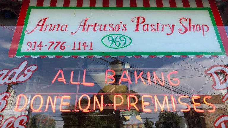 This is one of three Yonkers spots we had to include. Anna Artuso's at 969 McLean Ave. was founded in 1966, and Anna herself is a matriarchal figure in the neighborhood, as evidenced by the newspaper clippings and photos taped to the window. No custom cake is too difficult for the artisans here (just check out their Yelp page), and the assorted butter cookies ($16 per pound) are exactly as butter cookies should be. Legend has it the Pastry Shop's Italian ices ($1.50-$7.00, various sizes) rival the best of New York City. The bakery opens at 7 a.m. daily.