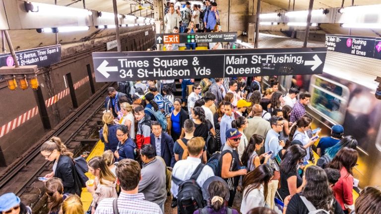It's bad enough subway carts are crowded, but when they don't come on time, the station becomes packed and it turns into a case of survival of the fittest on who will board the train first. 