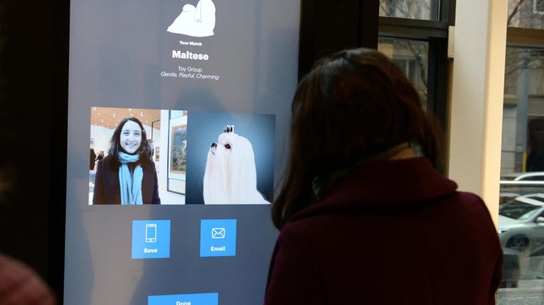 Liza Eliano of Manhattan&nbsp;found her match is a Maltese at The AKC Museum of the Dog.