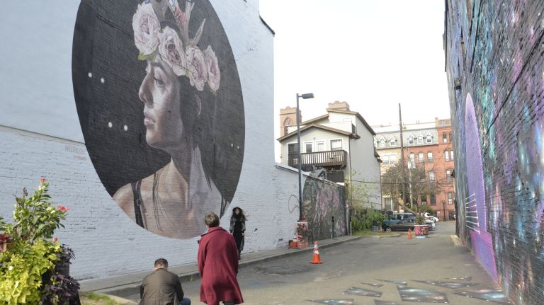 Jersey City: What to do in the neighboring big town 29 There's a public pedestrian plaza on Newark Avenue that is closed to cars for much of the week, so you're free to walk in the street and go to and from shops as you please. Explore some incredible art down this way.