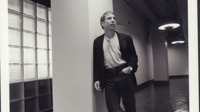 Paul Simon poses outside of his New York office on Aug. 24, 1993, one month before releasing the compilation album 