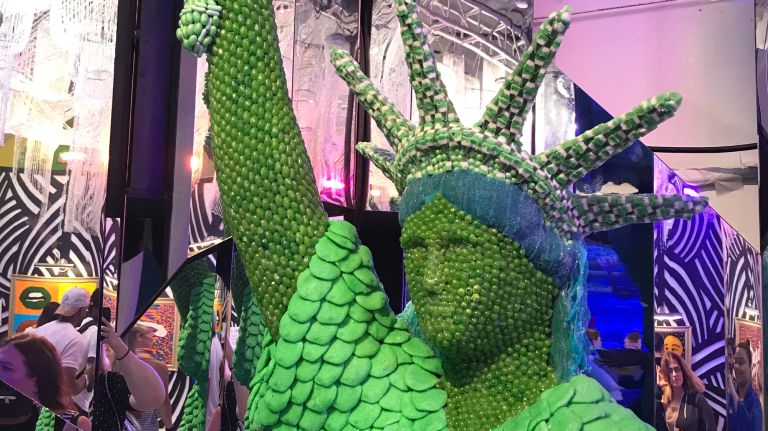 Candytopia: Wonka-esque sweets pop-up is extended through the holiday season 23 Here and there you'll see NYC-centric candy, including this Statue of Liberty.