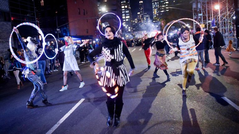 Village Halloween Parade: See photos from the spooktacular event 36 Thousands of costumed characters march up Sixth Ave in the Village Halloween Parade on Wednesday, Oct. 31, 2018.