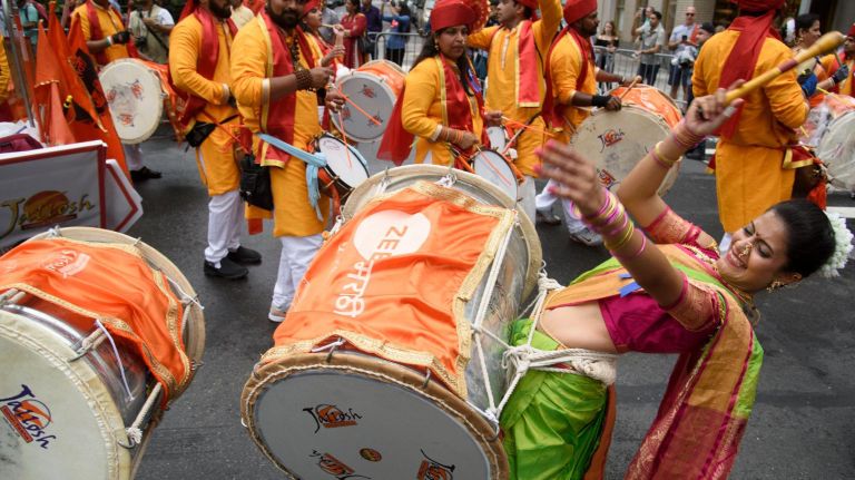 Drummers put on a show.