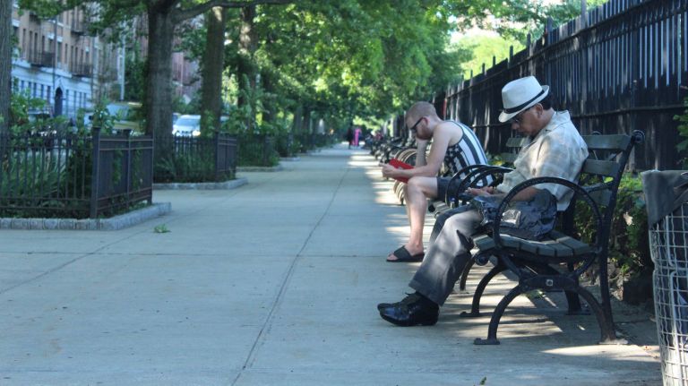 High above Jackie Robinson Park -- formerly part of the old Polo Grounds -- is a sidewalk terrace with views you must take in. With plenty of benches, the Bronx on the horizon and kids playing in hydrants' spray, the vibe is quintessential New York summer. It's a perfect spot to watch the sun go down.