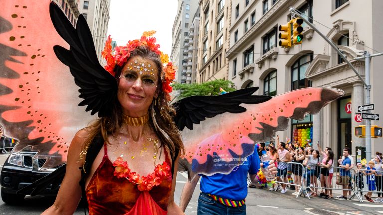 Pride parade NYC: Photos of the 2018 march through Manhattan 34 One participant wings it in a unique costume.