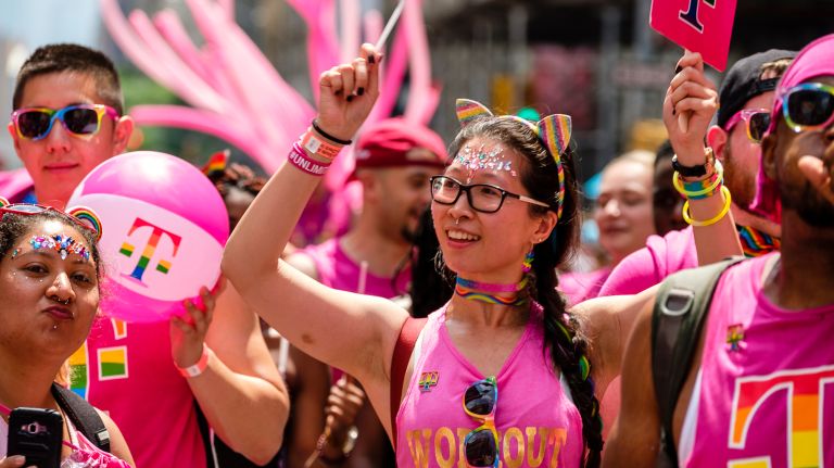 Pride parade NYC: Photos of the 2018 march through Manhattan 45 More participants celebrate in pink.