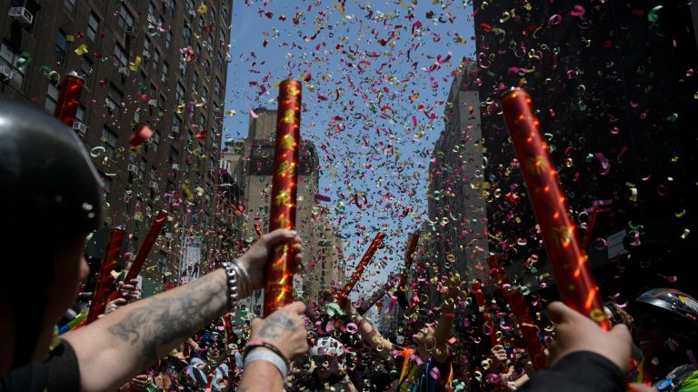 Pride parade NYC: Photos of the 2018 march through Manhattan 47 Confetti is fired at the start of the march.