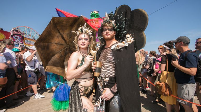 The Mermaid Parade brings out the artsy side of New Yorkers to the boardwalk at Coney Island.