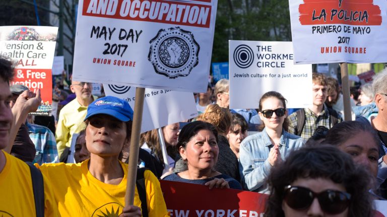 May Day protests: Photos of the 2017 NYC demonstrations 33 May Day protesters in Manhattan's Foley Square on Monday, May 1, 2017.