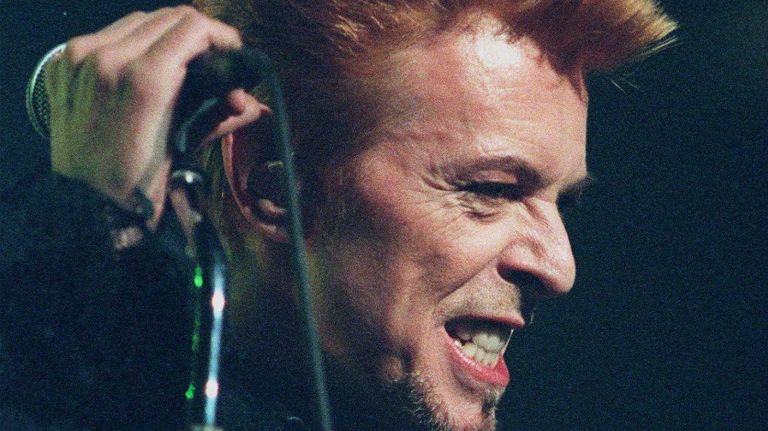 David Bowie celebrates his 50th birthday with a concert at Madison Square Garden in Jan. 1997.