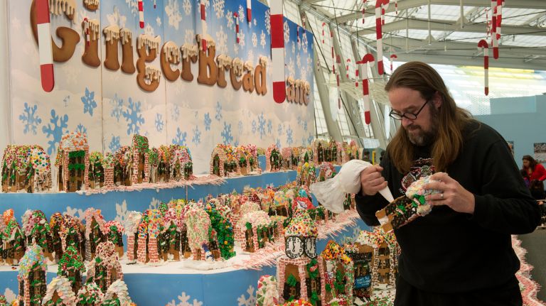 GingerBread Lane creator Jon Lovitch works year-round on his world record-breaking village.