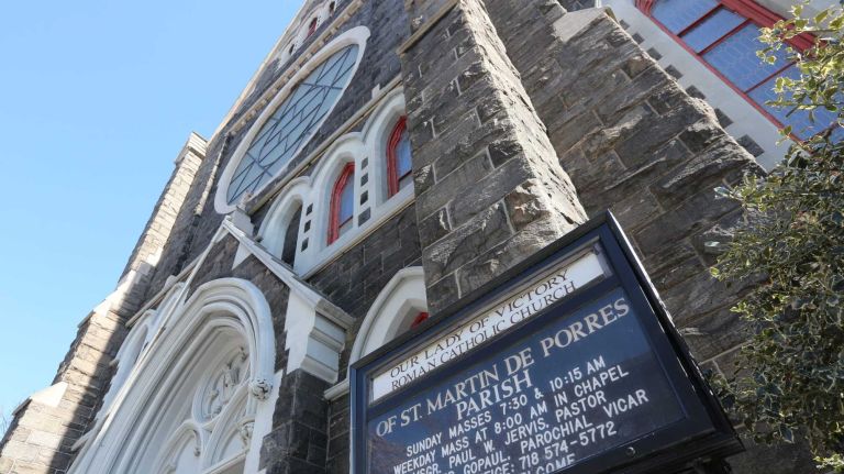 Walk off your meal at Peaches with a stroll to nearby 583 Throop Ave, the site of Our Lady of Victory. The neo-Gothic Catholic church, designed by Brooklyn architect Thomas Houghton and completed circa 1895, is especially stunning thanks to it contrast of light and dark materials.