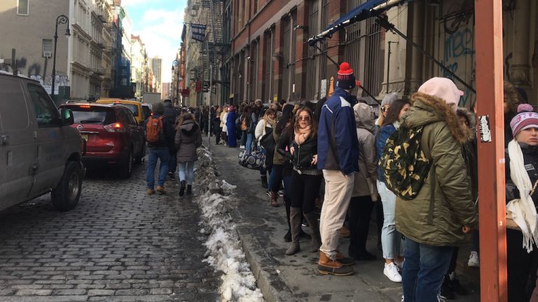 Lines winded through SoHo to the point where passersby couldn't tell what all the hubbub was about.