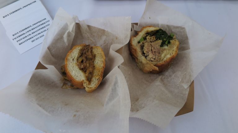 Philadelphia-raised Dave Federoff brings his sandwiches to Smorgasburg. Two varieties will be offered: a Philly cheesesteak 