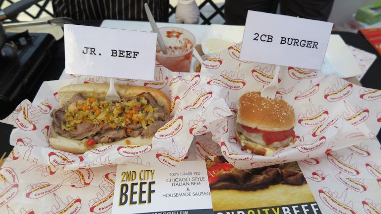 Authentic Chicago-style sandwiches can be found at 2nd City Beef. Opt for the Italian beef or the burger, which is made with a Berkshire pork sausage patty. 