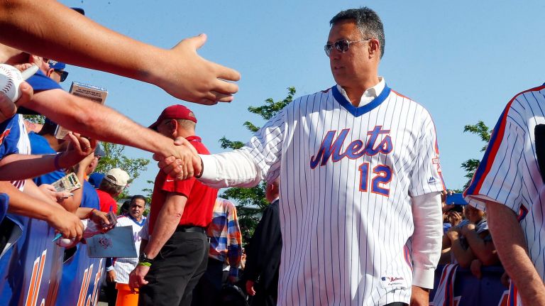 Former Mets great Ron Darling arrives for a game between the Mets and the Los Angeles Dodgers at Citi Field in 2016.